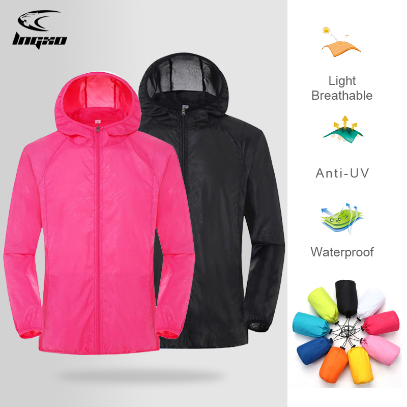 Outdoor Adventure Clothing - 男性女性ハイキングジャケット防水速乾キャンプ狩猟服太陽保護アウトドアスポーツコート抗 UV ウインドブレーカー