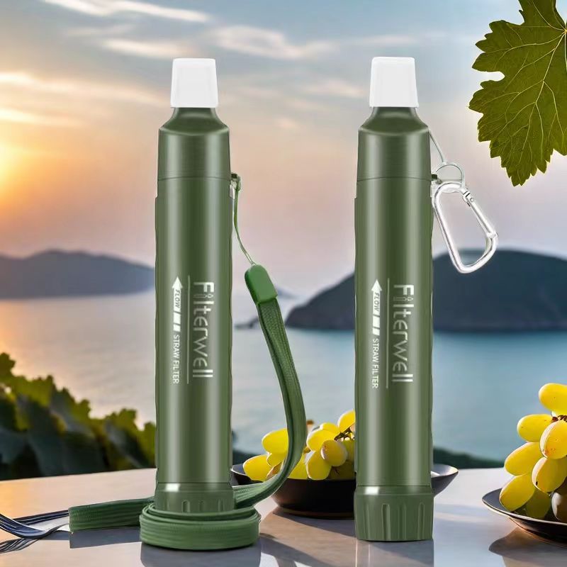 Water Filter Straw - Filterwell パーソナルキャンピングカー浄水器フィルターストローポータブル屋外サバイバルハイクアップ飲料緊急製品旅行用