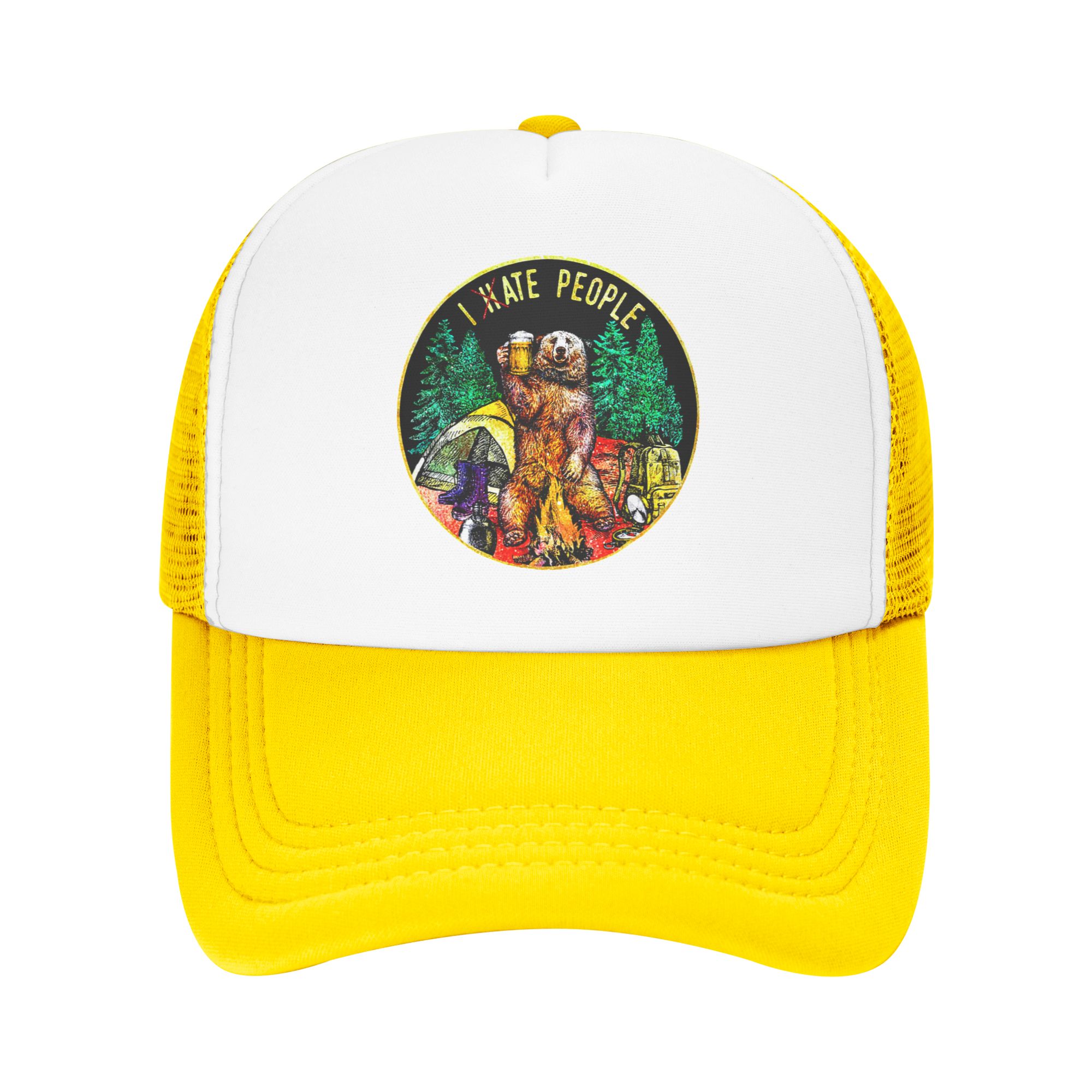 Outdoor Adventure Hat - I Hate People Bear キャンプ野球帽 アウトドア