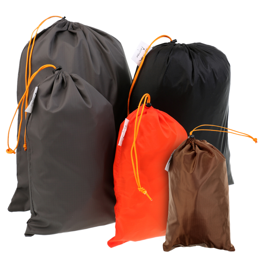 Outdoor Adventure Clothing - Jfory 5個圧縮スタッフサック防水ポリエステルグレート寝袋服キャンプハイキングバックパッキング28x36センチメートル