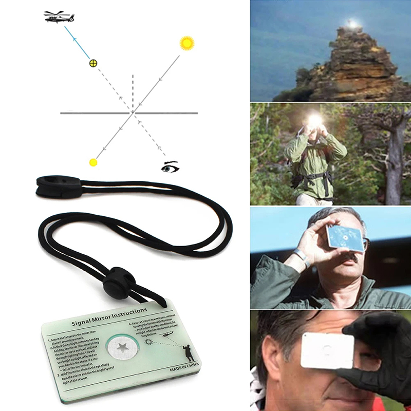 長方形緊急ミラー多機能救命ボート緊急救助信号ミラー（ホイッス - Signal Mirror Rescue のレビューと価格