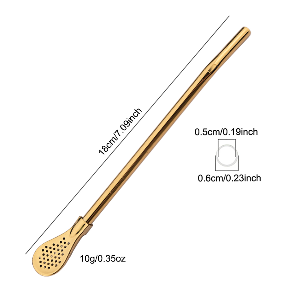 5 個のマテ茶ボンビージャステンレス鋼ストロールーズリーフテ - Water Filter Straw のレビューと価格