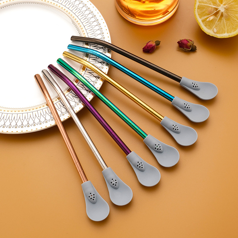ステンレス鋼のsilioneストロー,ティーフィルター,コー - Water Filter Straw のレビューと価格