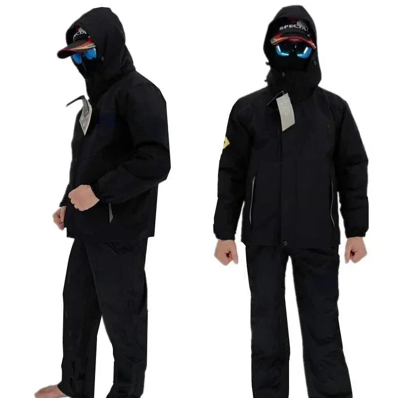 メンズ厚手のフィッシングウェアセット,防水,暖かいフリース, - Outdoor Adventure Clothing のレビューと価格