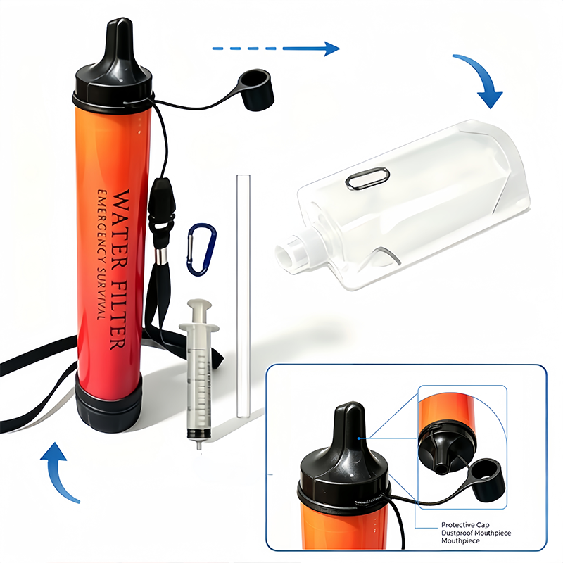 5000L対応の携帯用緊急時用浄水ストロー。キャンプやハイキ - Water Filter Straw のレビューと価格