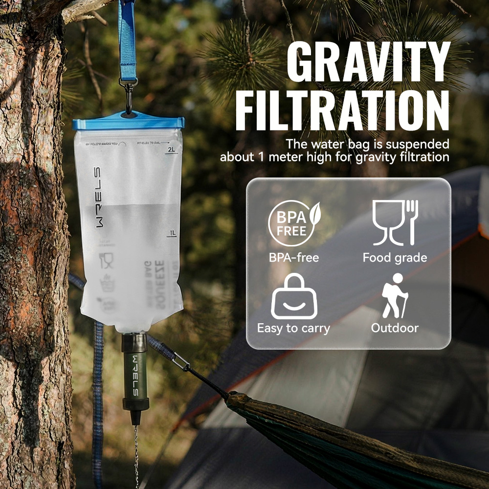WERLS ハイキング用パーソナルミニ浄水ストロー ポータブ - Water Filter Straw のレビューと価格
