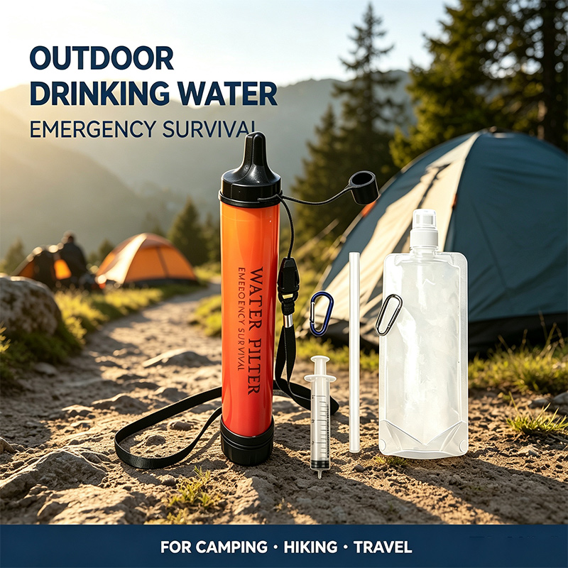 アウトドア緊急サバイバル浄水器フィルターストロー、キャンプ、 - Water Filter Straw のレビューと価格
