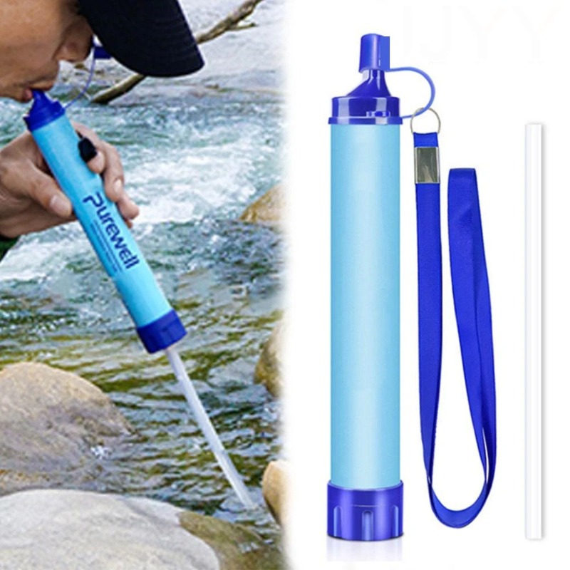 バックパッキング用携帯型浄水ストロー 緊急用浄水器 軽量サバ - Water Filter Straw のレビューと価格