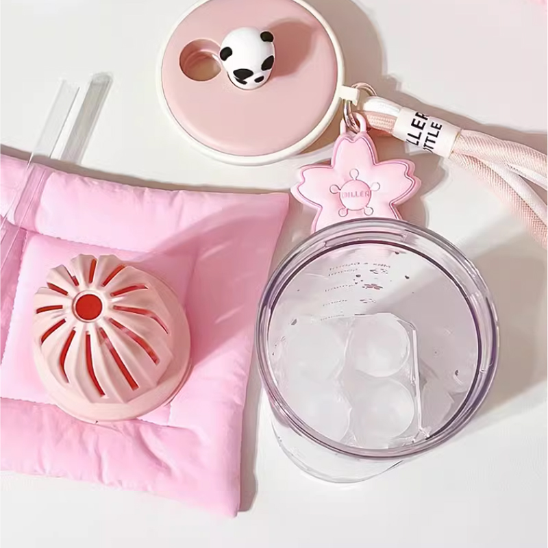 女性用フィルター付きウォーターボトル,かわいい桜とパンダのト - Water Filter Straw のレビューと価格