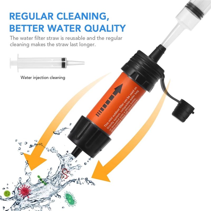 B50B：キャンプやサバイバル用の浄水ストロー。ハイキングや - Water Filter Straw のレビューと価格