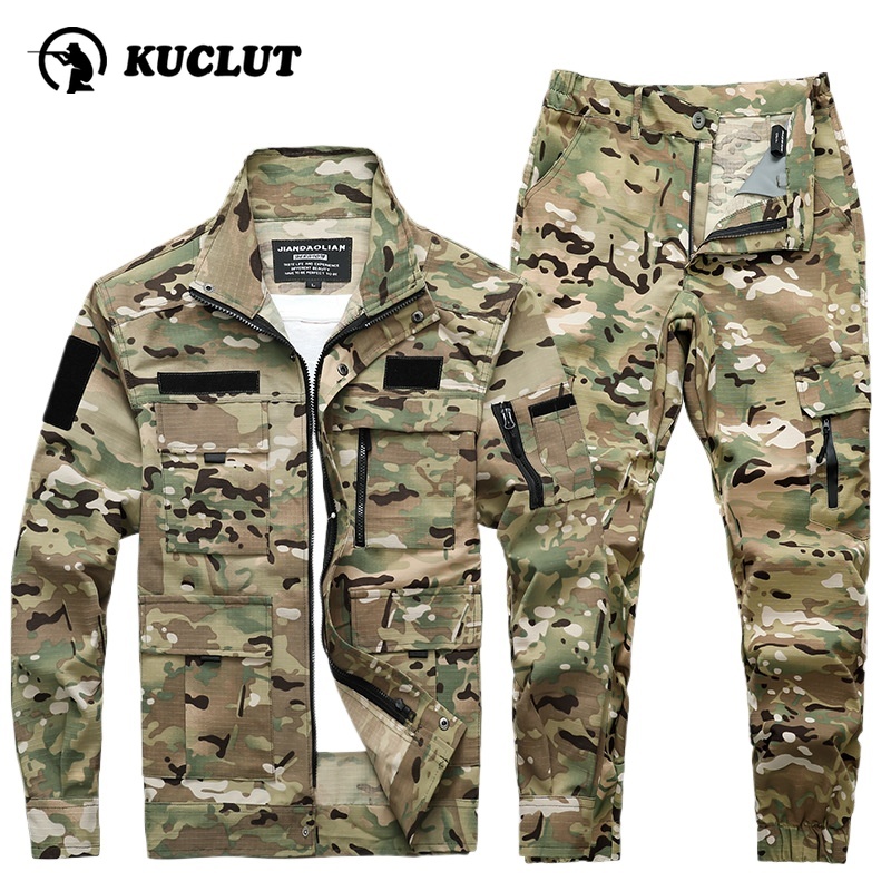 マルチポケットカモフラージュ衣類セット,作業服,アウトドア, - Outdoor Adventure Clothing のレビューと価格